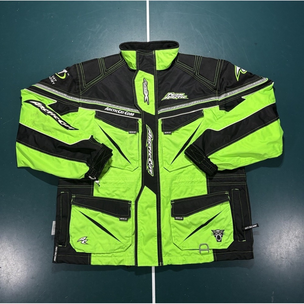 Arcticwear Team Arctic Cat Racing Jacket Mens XL Sno Pro A-Tex Padded Snowmobile